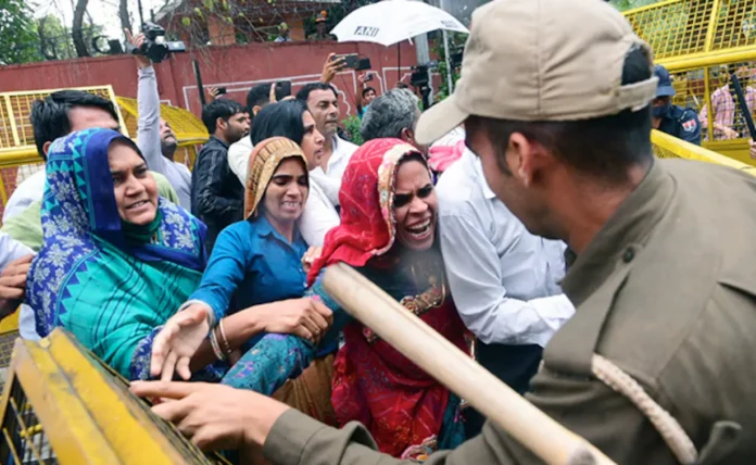 Pulwama widows protest