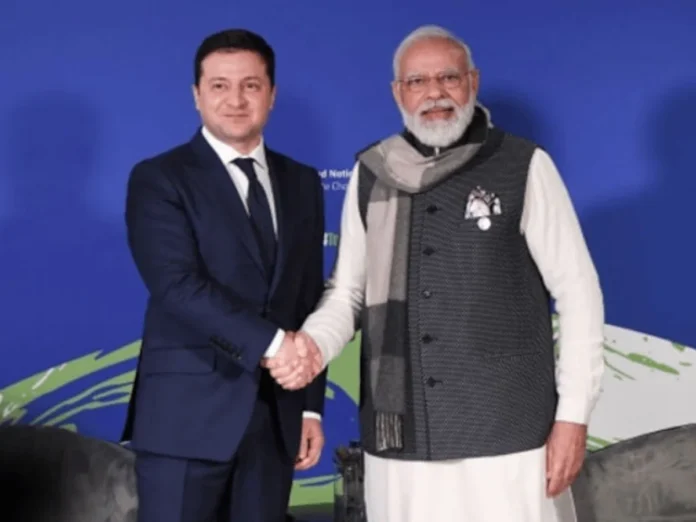 Prime Minister Narendra Modi meets Zelensky