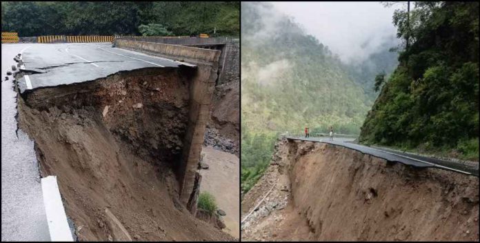 उत्तराखंड जाने वाले सावधान! चमोली में भारी बार‍िश से भूस्‍खलन तो बद्रीनाथ में NH7 पानी में बहा